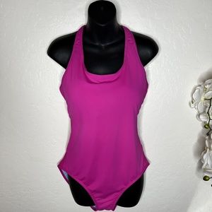 Athleta swimming suit hot pink one piece LT
